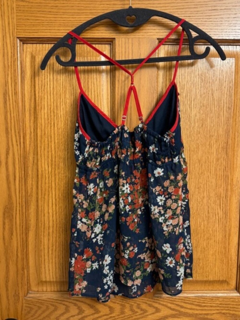 Camisole in Navy and Red